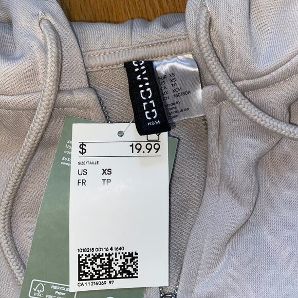 BRAND New With Tags Womens Sleeveless H&M Hoodie XS - Picture 5 of 5